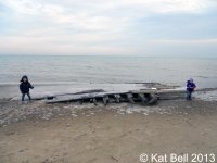 Two budding young Archaeologists survey their first shipwreck.