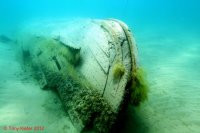 The bow of the Johnson in June 2012 after a winter storm ripped the wreck in half and flipped the bow section – after 125 years on the bottom.